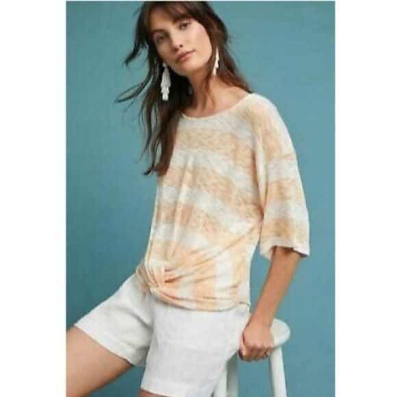 ANTHRO “Deletta” Tobin Stripe Knot Front Top - Picture 2 of 7